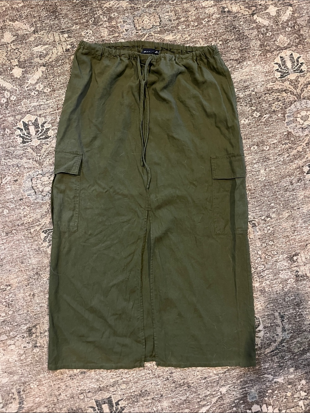 Gap Olive Green Cargo Midi Skirt